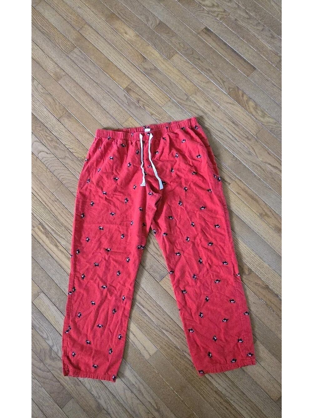 Gap Body Red Womens Scottie Dog Pajama Pants Large